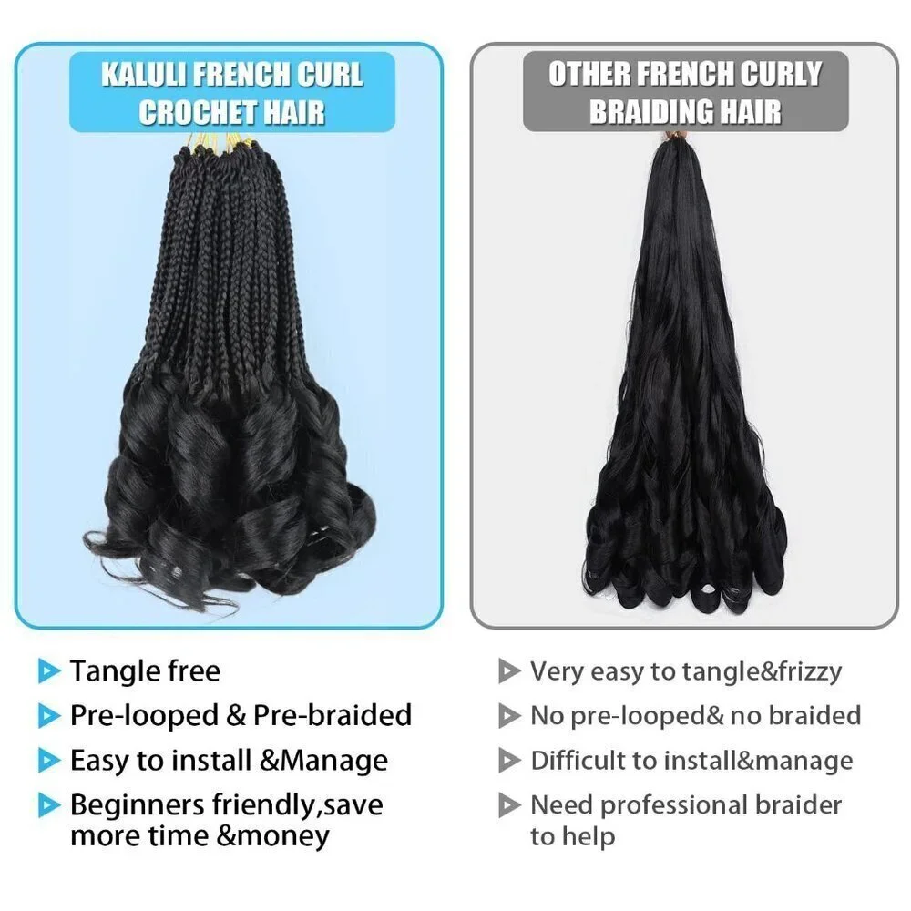 Crochet Hair for Women 10 Inch Crochet Braids Box Braids French Curl Braiding Ha